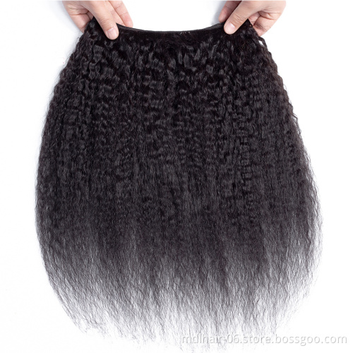 Factory Direct Wholesale Yaki Kinky Straight Hair 100% Cuticle Aligned Indian Virgin Hair Bundles Raw Indian Human Hair